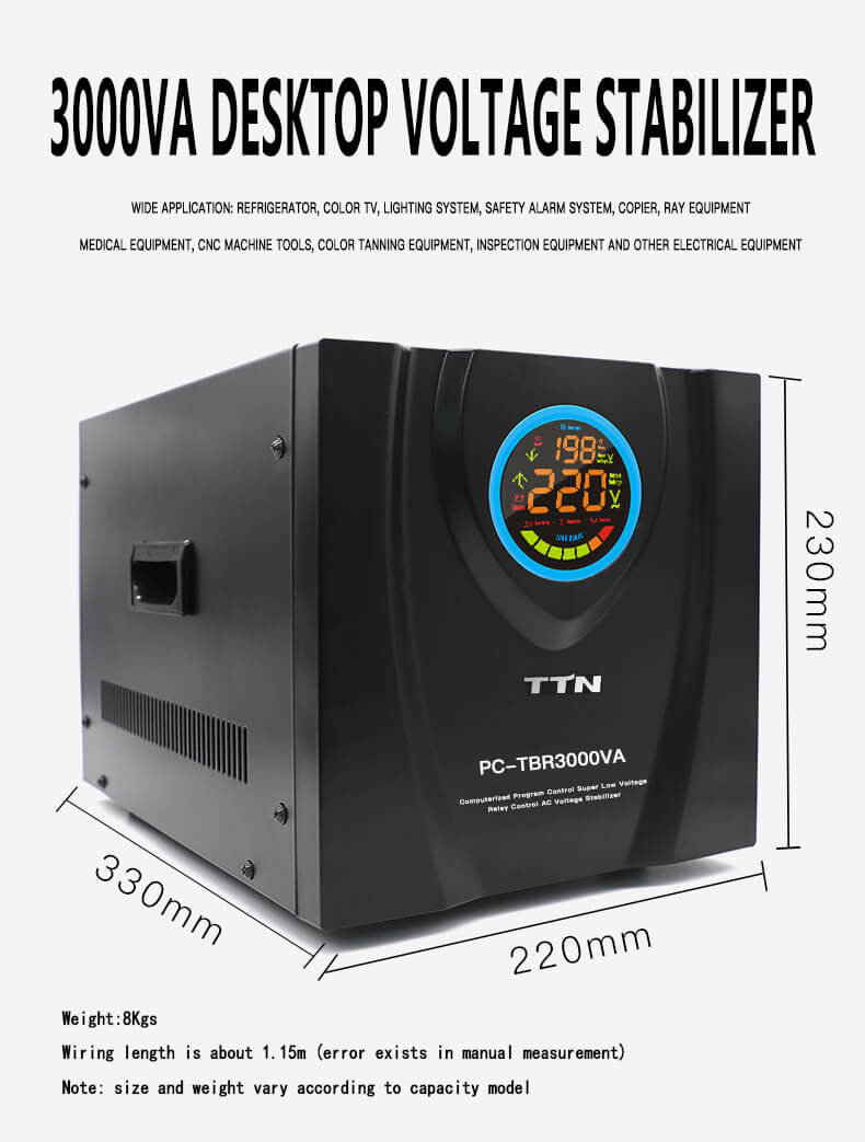 PC-TXR500VA-15000VA 90V 10KVA Home Relay Control Voltage Stabilizer