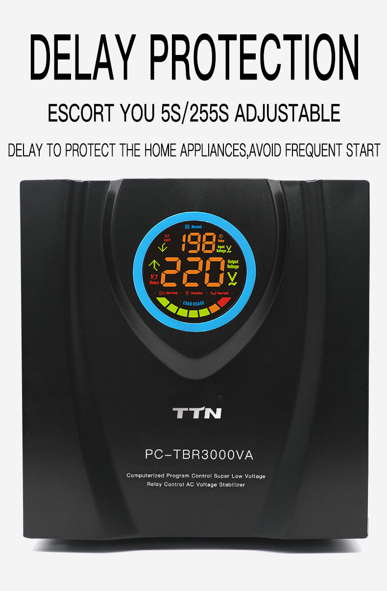 PC-TDR500VA-15000VA TV 3000VA 1phase Relay Control Regulator